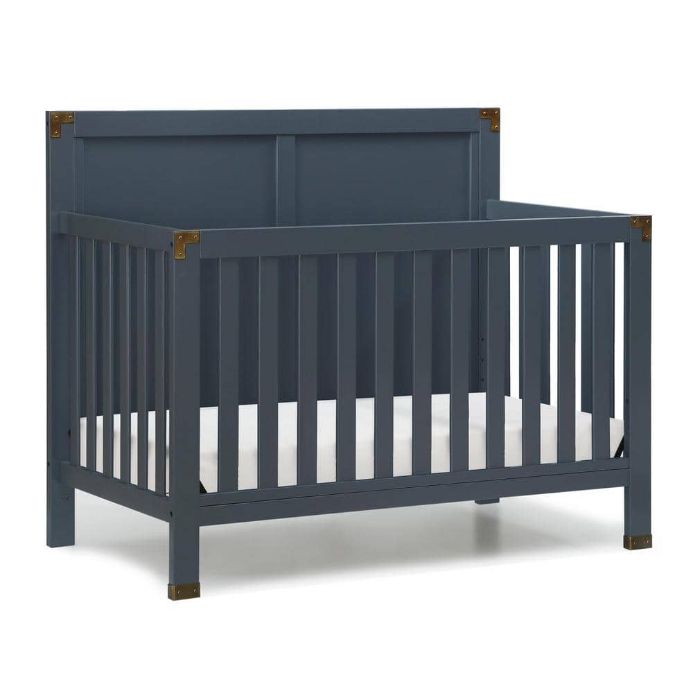 BABY RELAX Mylan Graphite Blue 5-in-1 Convertible Crib -  DE64033