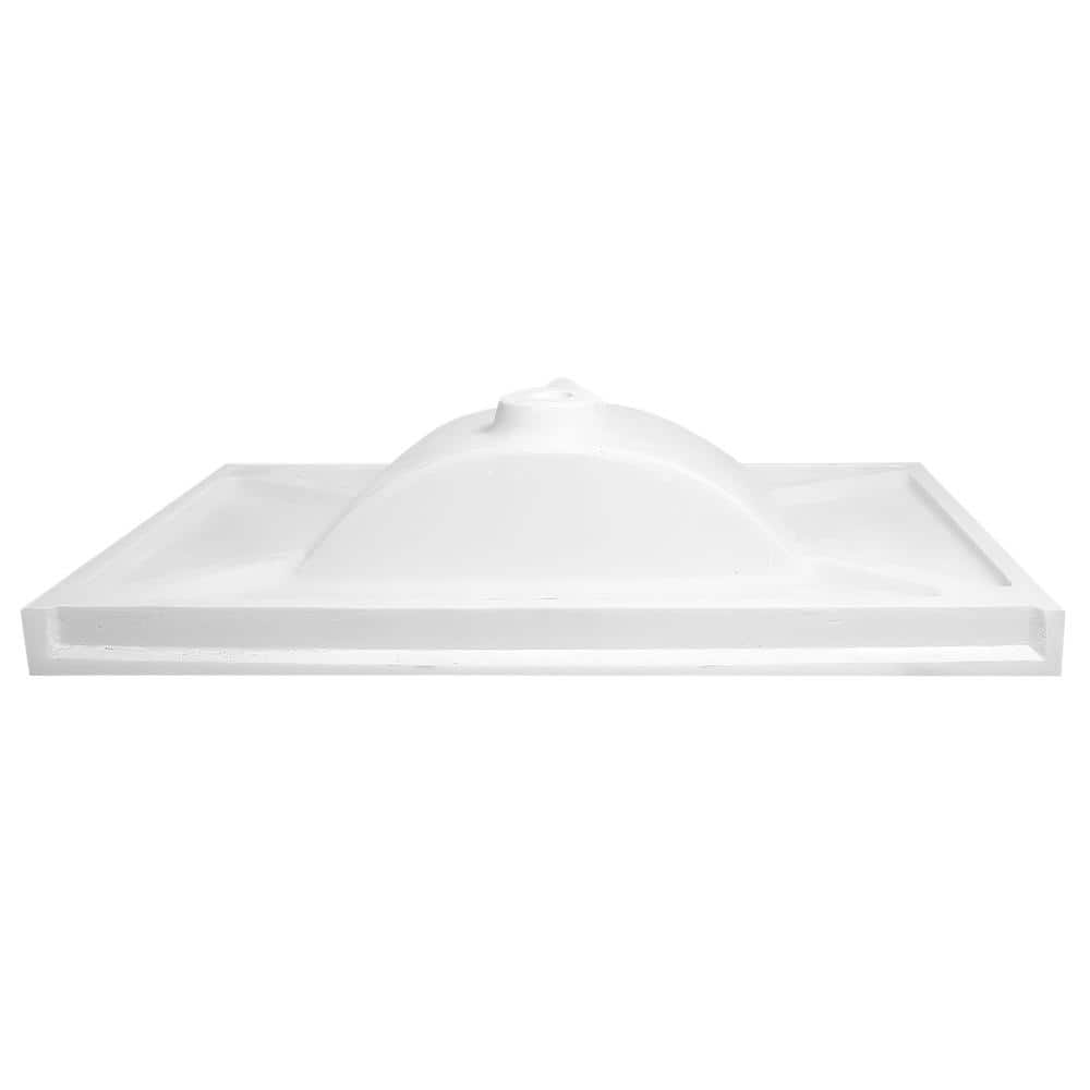 37-Inch White Cultured Marble Vanity Top with Backsplash