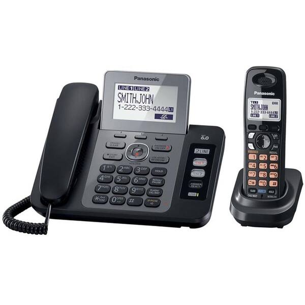Panasonic DECT 6.0+ 2 Line Corded/Cordless with USB