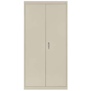 Classic Series Steel Combination Cabinet with Adjustable Shelves in Putty (72 in. H x 36 in. W x 18 in. D)