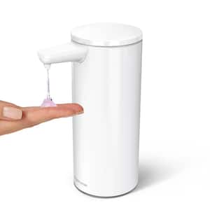 9 oz. Automatic Sensor Pump - Rechargeable Touchless Soap Dispenser - White Steel