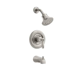 Mandouri Single-Handle 1-Spray Tub and Shower Faucet in Brushed Nickel (Valve Included)