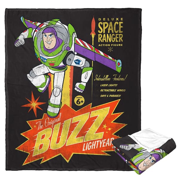 Toy Story Vintage Buzz Silk Touch Multi-Colored Throw Blanket