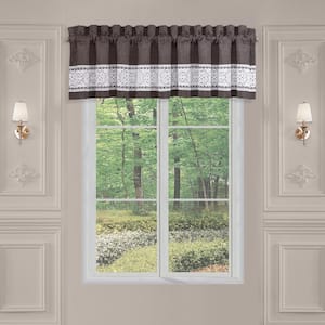 Florence Charcoal Polyester Window Straight Valance