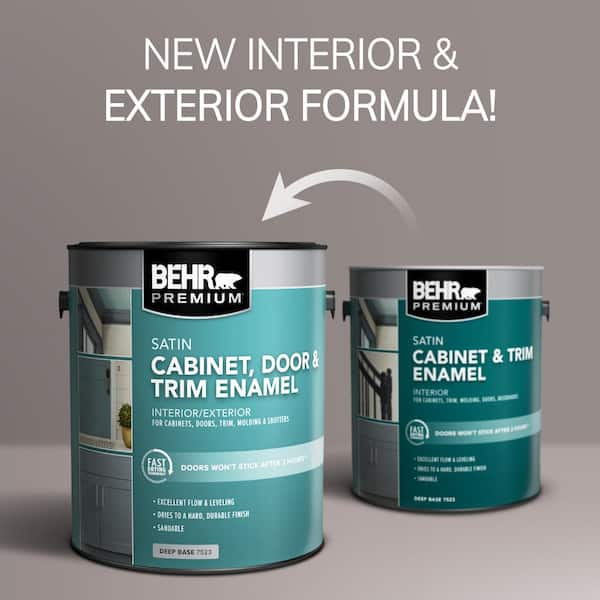 BEHR PREMIUM PLUS 8 oz. #N220-7 Cavalry Brown Satin Enamel  Interior/Exterior Paint & Primer Color Sample B370316 - The Home Depot