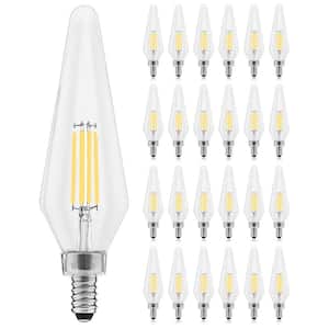 60-Watt Equivalent HX10.5 Glass Dimmable E12 Base Edison LED Light Bulb 4.5-Watt 500 Lumens Wet Rated 4000K (24-Pack)