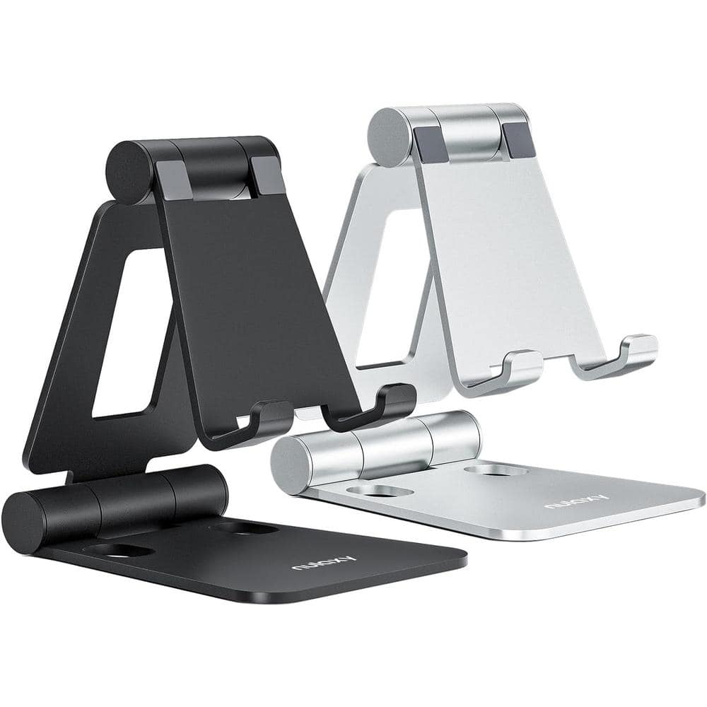 2-Pack Dual Folding Cell Phone Stand, Fully Adjustable Foldable Phone Holder Cradle Dock -  Etokfoks, MLPH020LT026