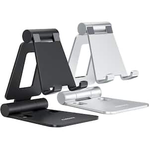 2-Pack Dual Folding Cell Phone Stand, Fully Adjustable Foldable Phone Holder Cradle Dock