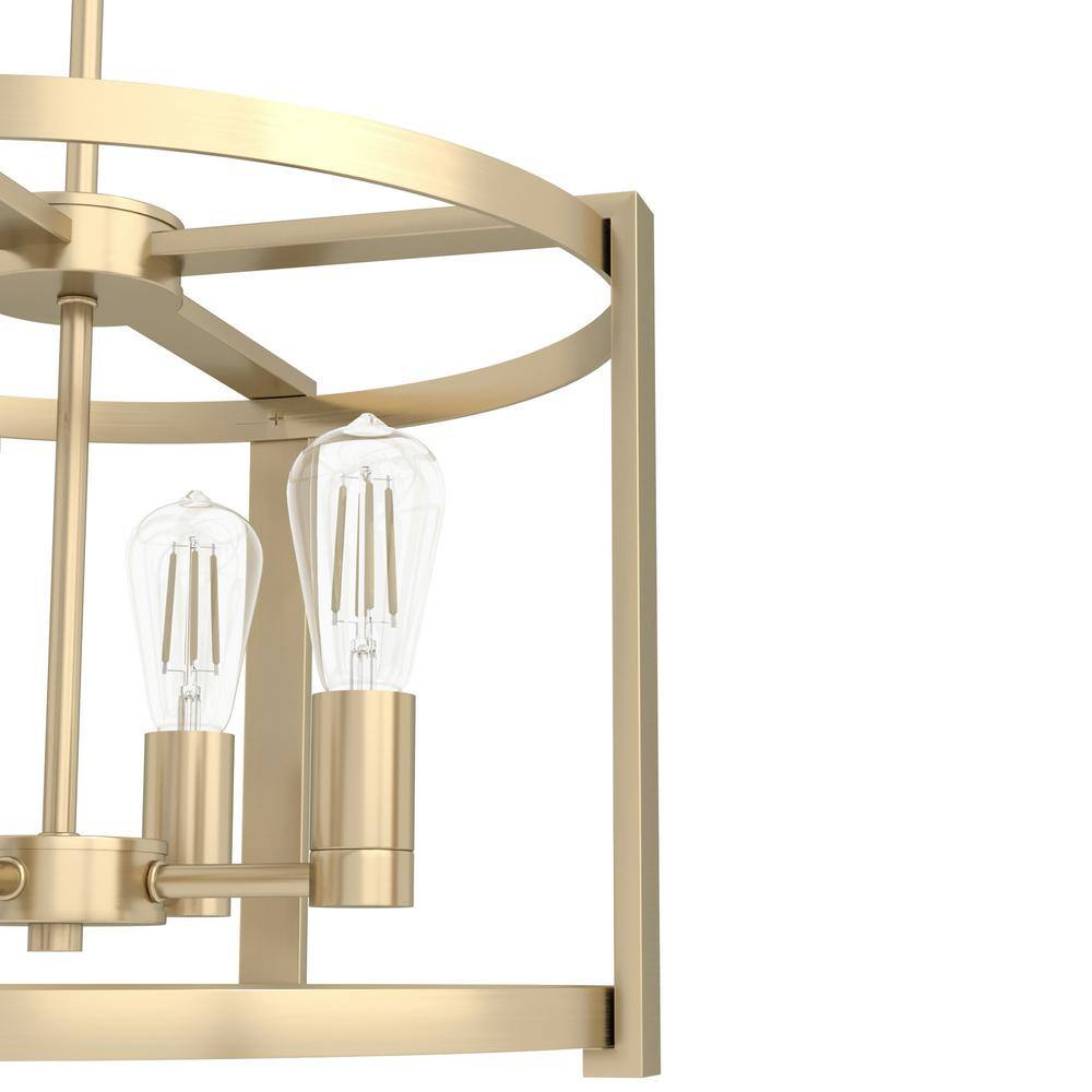 Astwood 18" Black Drum Chandelier with Art Deco Detailing