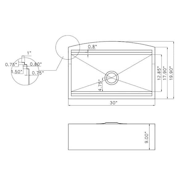 AKDY Matte Black Stainless Steel 25 in. x 22 in. Single Bowl Drop-In Kitchen  Sink with Accessories KS0517 - The Home Depot