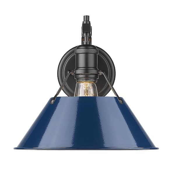 Golden Lighting Orwell 4.875 in. 1-Light Matte Black Sconce