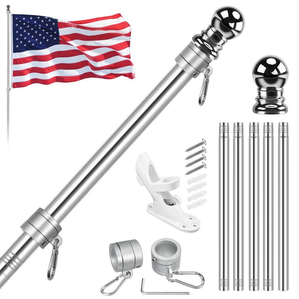 Flag Stars 3 ft. x 5 ft. Nylon American Flag 2-Sided House Flag with 6 ft. 