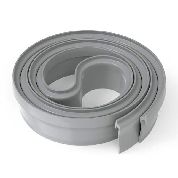 36 in. L Framed Shower Door Seal in Gray with T Drip Sweep for in Swing or Out Swing Doors for 1/4 in. Glass