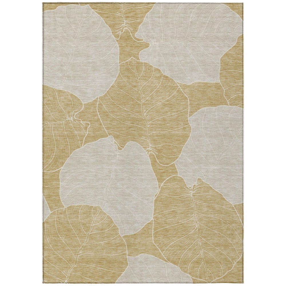 Chantille Machine Washable Indoor/Outdoor Abstract ACN2506 Gold 8 ft. x 10 ft. Area Rug price history on PriceWatchPro