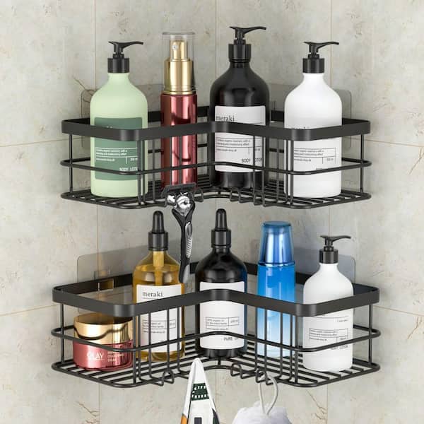 Dracelo Black 4-Tier Adjustable Shelves Shower Caddy Corner for Bathroom,  Bathtub Storage Organizer for Shampoo Accessories B09GVJBW2Q - The Home  Depot