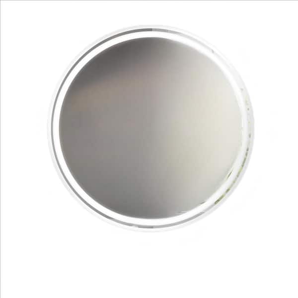 Vynxaria 28 in. W x 28 in. H Round LED Bathroom Mirror-Wall-Mounted for Convenience