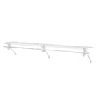 SuperSlide 12 in. D x 72 in. W x 12 in. H Ventilated Wire Shelf Kit with Steel Closet System Rod