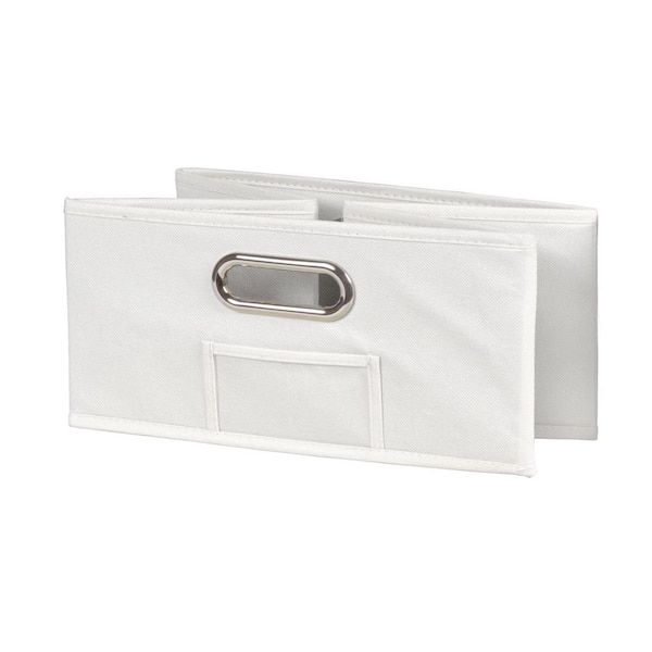 Regency 6 in. H x 12 in. W x 12 in. D White Fabric Cube Storage Bin 2-Pack  HDCHTOTE1206WH - The Home Depot