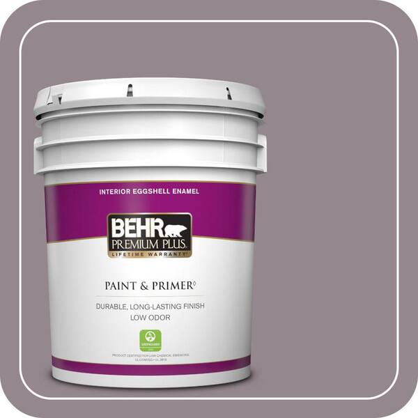 BEHR PREMIUM PLUS 5 gal. #MQ1-32 Cinema Screen Eggshell Enamel Low Odor Interior Paint & Primer