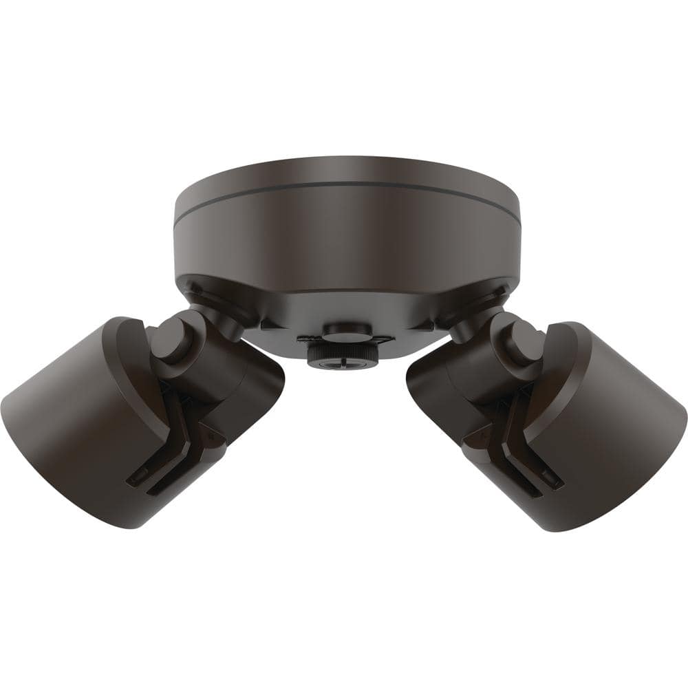 Bronze Dual Head LED Outdoor Security Flood Light
