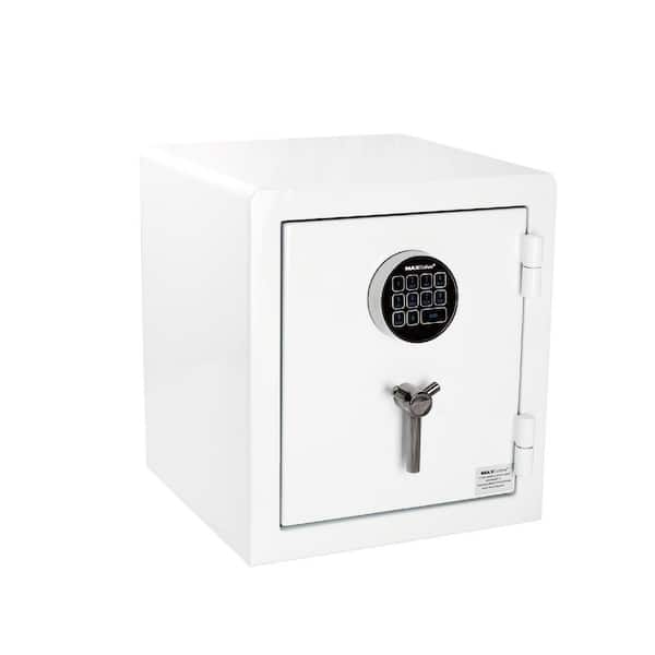 1.7 cu. ft. Fireproof and Waterproof Home, Commercial, and Office Safe with Electronic Keypad Access in White