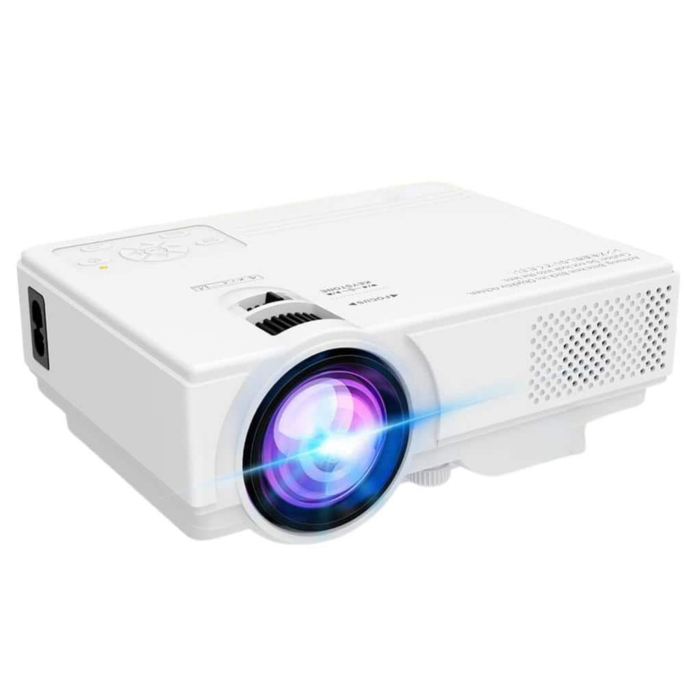 1920 x 1080 Full HD WiFi & Bluetooth Mini Portable Projector with 4500 Lumens & Compatible HDMI, USB, AV, VGA -  Lukyamzn, PH012LT004