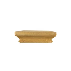 Miterless 4 in. x 4 in. Untreated Wood Flat Slip Over Fence Post Cap