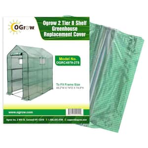 Machrus Ogrow Premium PE Greenhouse Replacement Cover for Walk in Greenhouse  Fits Frame 74 in.Lx49 in.Wx75 in.H