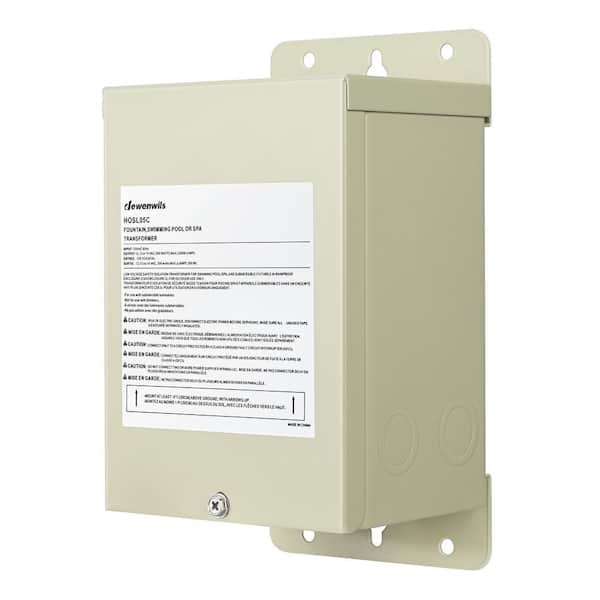 Multi-tap Low Voltage 300-Watt Metal Pool Light Transformer