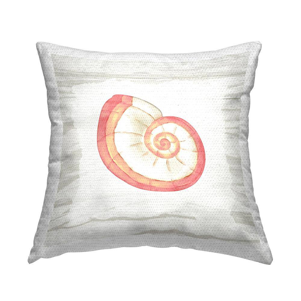 Aquatic Pink Nautilus Seashell Pink Square Outdoor Throw Pillow price history on PriceWatchPro