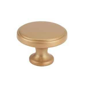 Italian Designs Collection 1.38 in. Matte Brass Round Transitional Cabinet Knob