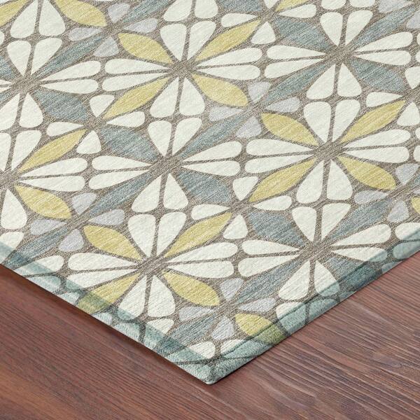 Chantille Machine Washable Indoor/Outdoor Abstract ACN2469 Ivory 2 ft. x 3 ft. Accent Rug