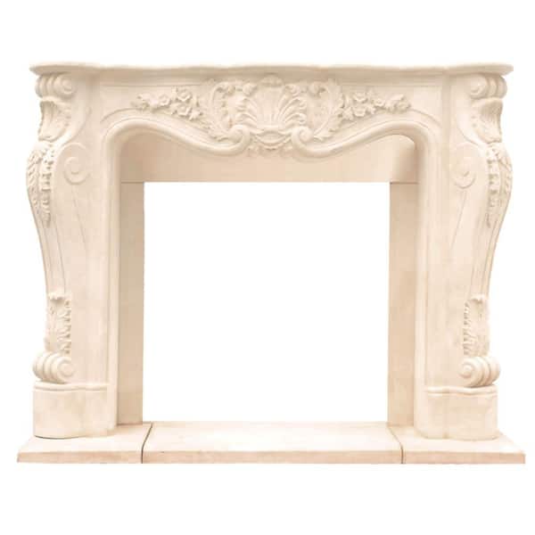 Historic Mantels Chateau Series Louis XIII 48 in. x 62 in. Cast Stone Mantel
