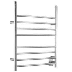 Imperia 8-Bar Electric 3-in-1 Plug-in and Hardwire Towel Warmer with Integrated Timer in Brushed Stainless Steel