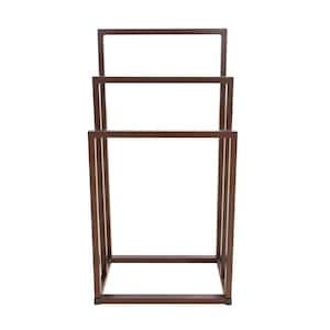 Metal Freestanding Towel Rack 3 Tiers Hand Towel Holder Organizer in Brown