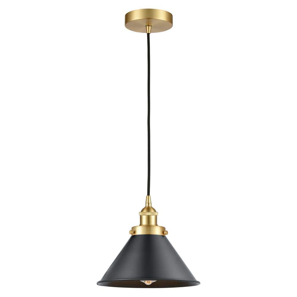 Briarcliff 100-Watt 1-Light Satin Gold Standard Mini Pendant Light with Metal Shade price history on PriceWatchPro