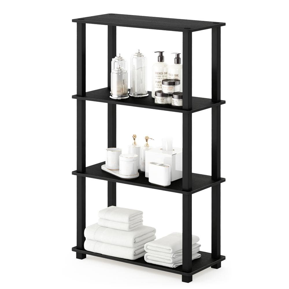 Americano Black 4-Tier Multipurpose Wooden Shelf Display