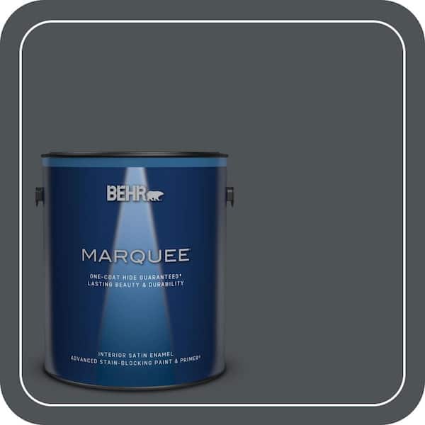 BEHR MARQUEE 1 gal. Home Decorators Collection #HDC-WR15-4 Lump of Coal Satin Enamel Interior Paint & Primer