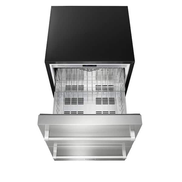 24 in. 5.4 cu. ft. Double Drawer Built-In or Freestanding Refrigerator in Stainless Steel