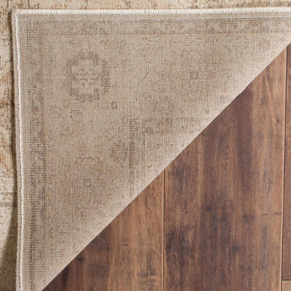 Stone Beige Hand-knotted Wool and Viscose Area Rug 8' x 10'