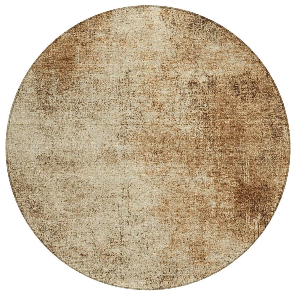 Chantille Machine Washable Indoor/Outdoor Abstract ACN1903 Beige 8 ft. x 8 ft. Round Rug price history on PriceWatchPro