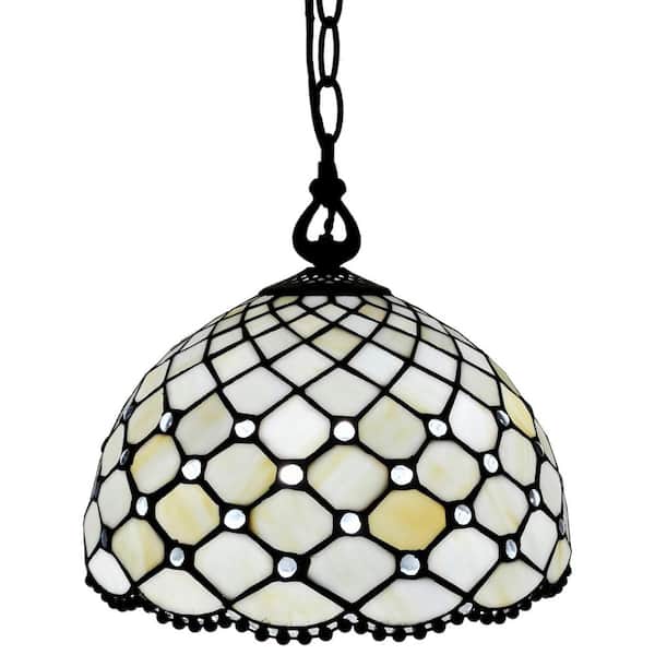 Amora Lighting 1-Light Tiffany Style Hanging Pendant
