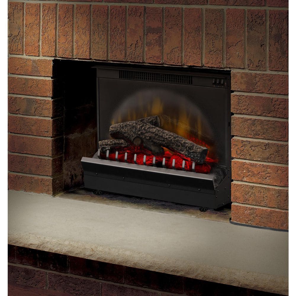 Dimplex 23" Black Metal Electric Fireplace with Mantel