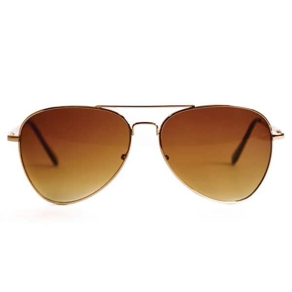 Gold rim aviator sunglasses best sale