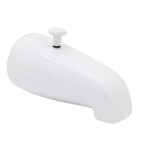 5-1/4 in. Rear Diverter Tub Spout with Rear Connection in White