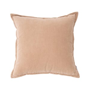 Corde Du Roi Ribbed Pillow 18 in. x 18 in. Desert Dust