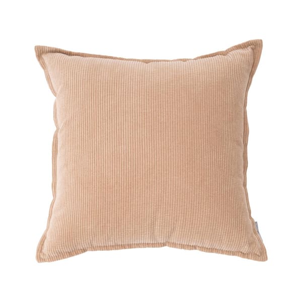 EverGrace Corde Du Roi Ribbed Pillow 18 in. x 18 in. Desert Dust