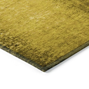 Chantille ACN554 Gold 10 ft. x 14 ft. Machine Washable Indoor/Outdoor Geometric Area Rug