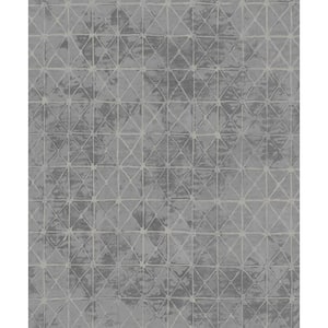 Odell Slate Antique Tiles Wallpaper Sample