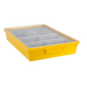 Bin/ Tote/ Tray Divider Kit - Single Depth 3" Bin in Primary Yellow - 1 pack